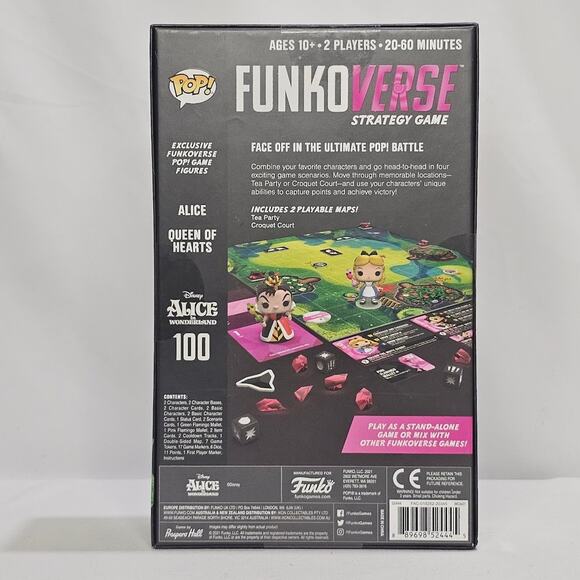 Funkoverse  Alice In Wonderland  Strategy Game 2 Pack Funko Games NWT - Picture 2 of 9